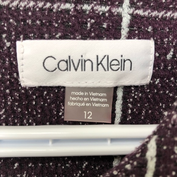 Calvin Klein Speckle Line Sheath Dress - Size 12 - Picture 6 of 8